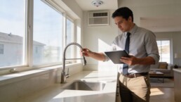 What does a property manager look for during a rental property walkthrough?